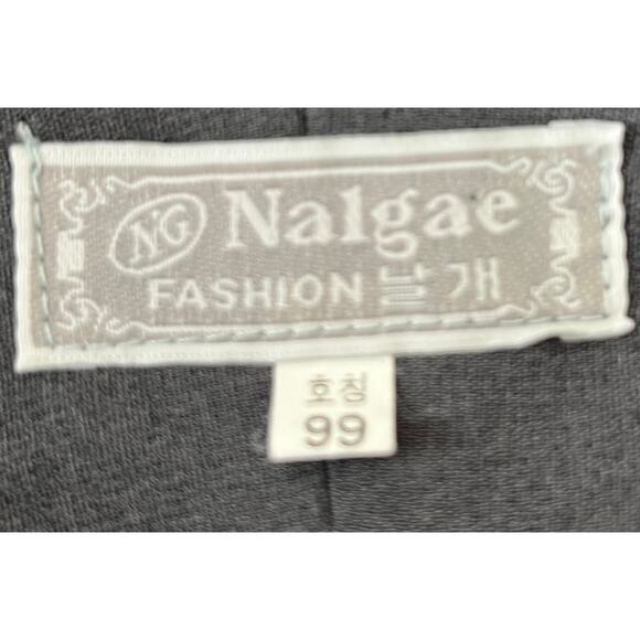 NALGAE FASHION SHORT SLEEVE JACKET TOP, WOMENS, L (99 TAG), DARK GREY, 2-BUTTON - Picture 7 of 7